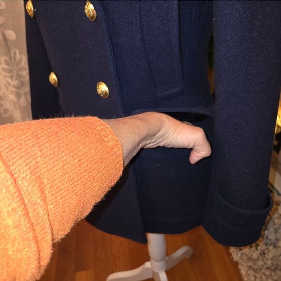 J.Crew Midnight Blue Stadium Cloth Jacket Womens Size 0 - Picture 9 of 12